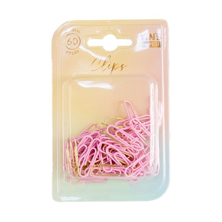CLIPS DE PAPEL FOFO TONS PASTEL C/ 60 UND