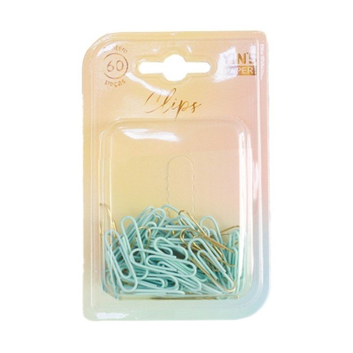 CLIPS DE PAPEL FOFO TONS PASTEL C/ 60 UND