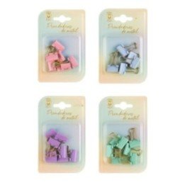 BINDER CLIPS DE PAPEL 19MM C/ 8UN SORTIDO