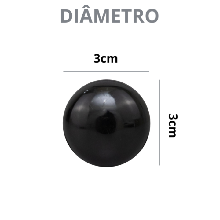 Kit 6 Imã de Geladeira Forte 3cm Prendedor Magnético Preto Multiuso
