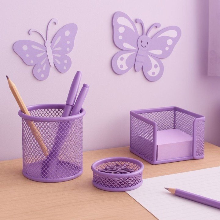 ORGANIZADOR DE MESA ARAMADO C/ 3 PÇS CANDY COLORS