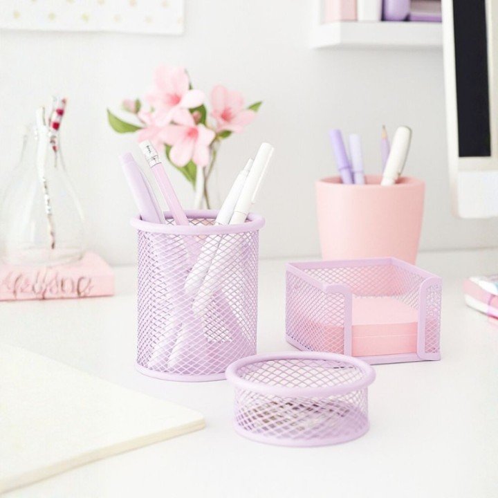ORGANIZADOR DE MESA ARAMADO C/ 3 PÇS CANDY COLORS