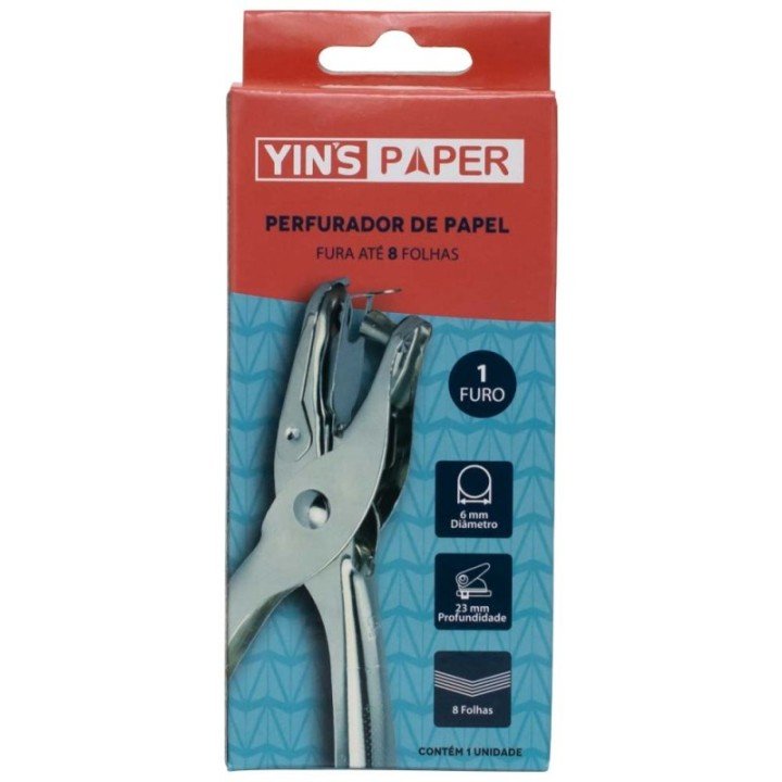 PERFURADOR DE PAPEL C/ 1 FURO