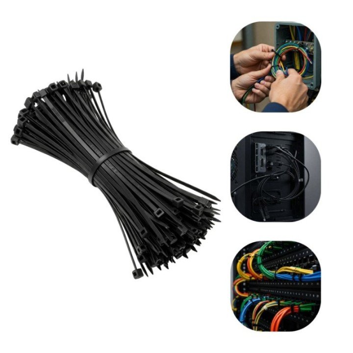 ABRAÇADEIRA DE NYLON PRETO 2,5X100MM C/ 100 UND