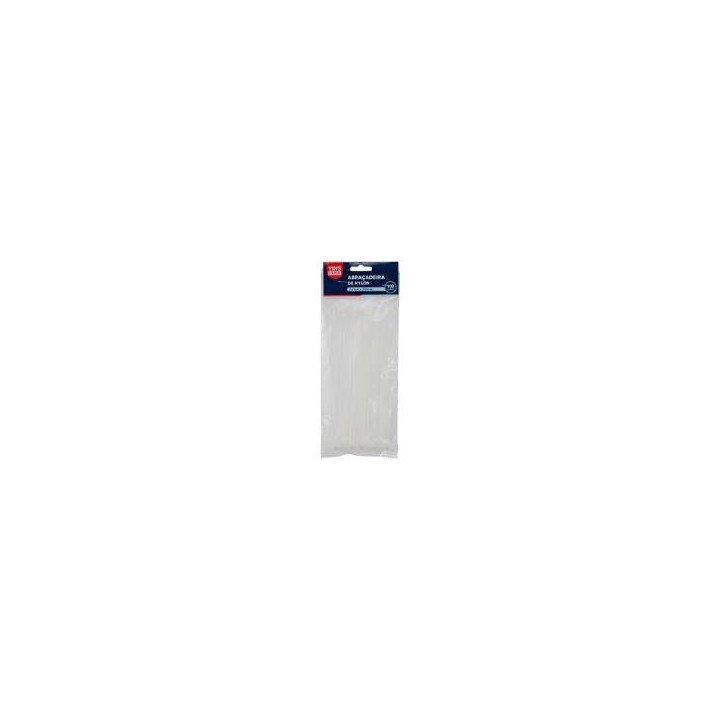 ABRAÇADEIRA DE NYLON BRANCO 2,5X100MM C/ 100 UND