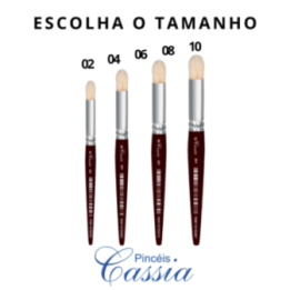 Pincel Pitúa Artistico Cabo Médio Ref.301 - Pincéis Cassia (Escolha o Tamanho)