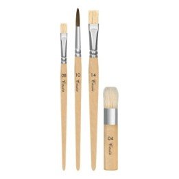 KIT PINCEL ESCOLAR 1 COM BROXINHA