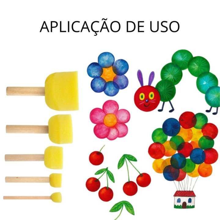 KIT  PINCEL TINTA MOUSSE DE ESPUMA BATEDOR PINTURA TEXTURA