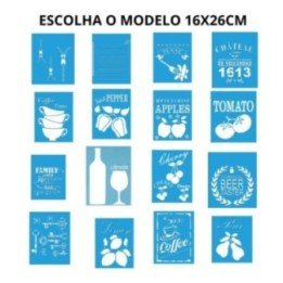 Stencil Jóia - 18,5x26cm Molde Vazado Pintura Tecido Mdf Madeira Parede Camiseta Pano Prato