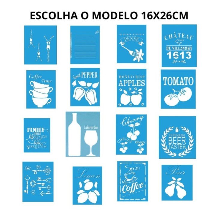 Stencil Jóia - 18,5x26cm Molde Vazado Pintura Tecido Mdf Madeira Parede Camiseta Pano Prato