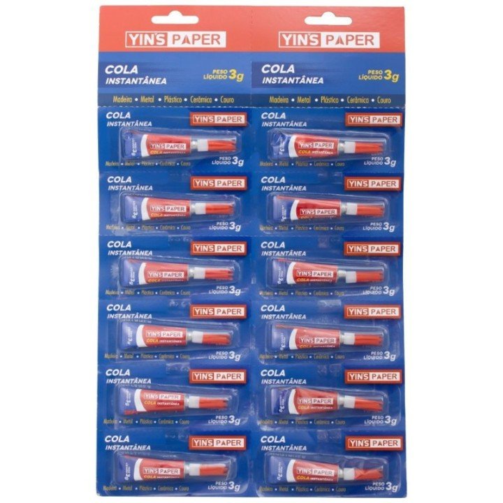 COLA INSTANTÂNEA 3G CARTELA C/ 12 UN