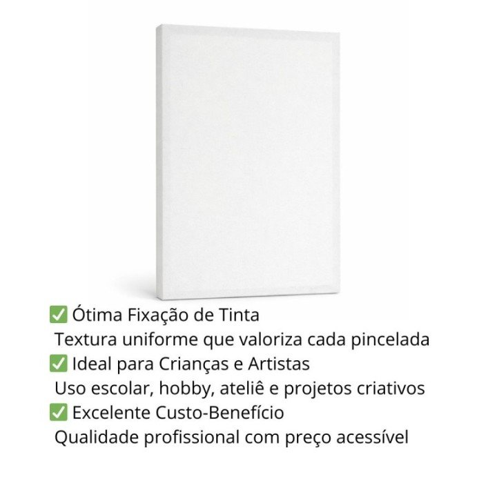Kit 4 Tela Para Pintura 20x30cm Escolar e Artística