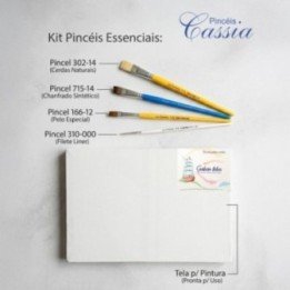 Kit Completo de Pincéis Profissionais + Tela para Pintura