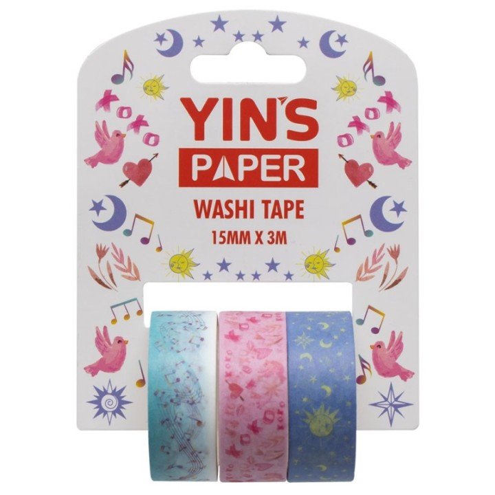 FITA ADESIVA WASHI TAPE 15MMX3M ROMANCE